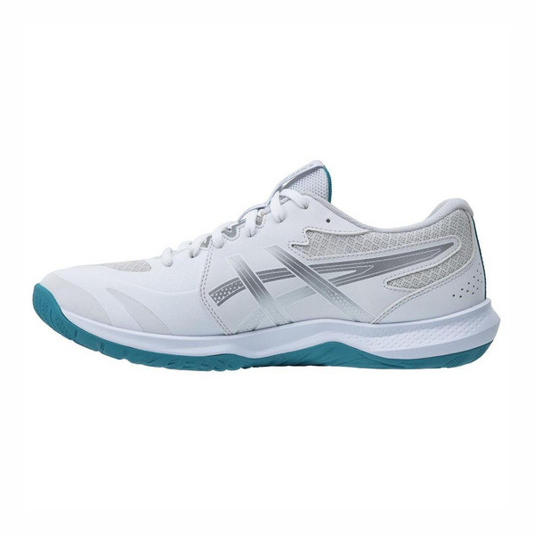 Asics Gel-tactic 13 2E 男女 排球鞋 寬楦 穩定 包覆 白 銀藍 [1073A084-100], , large