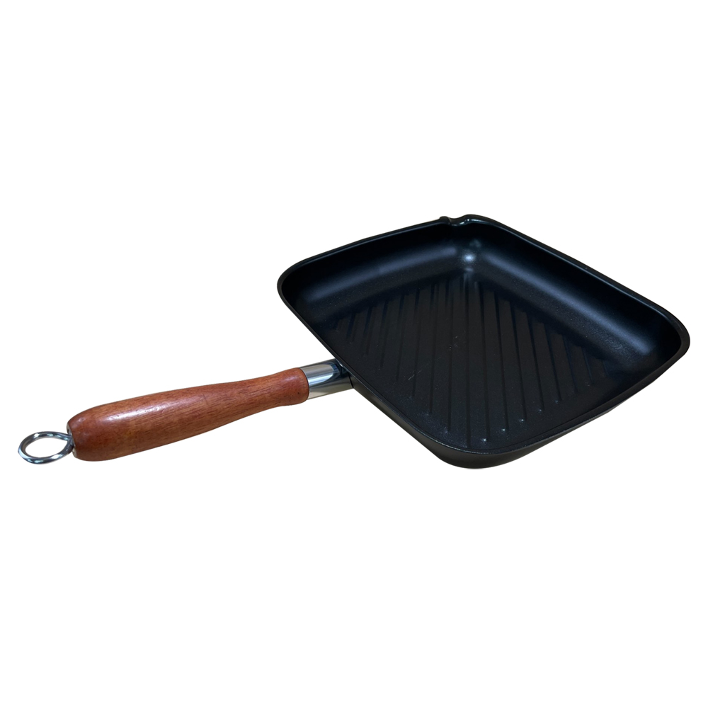 金德恩 GS MALL 台灣製造 方型單柄牛排煎鍋 煎鍋 平底鍋 不沾鍋 中鋼碳鋼 鐵鍋 鍋具 牛排煎鍋 牛排鍋, , large