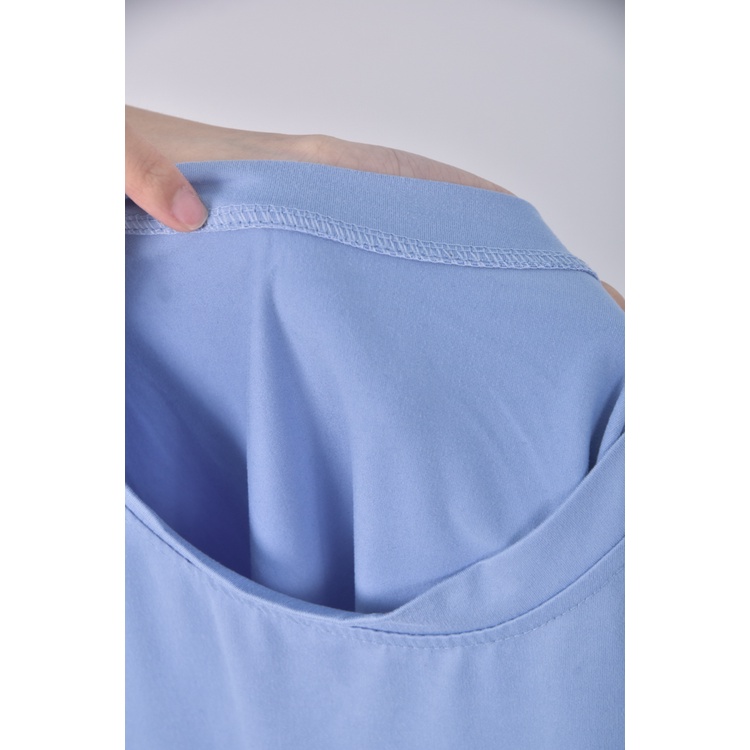 (L) 檸檬藍色短袖上衣二手衣, , large