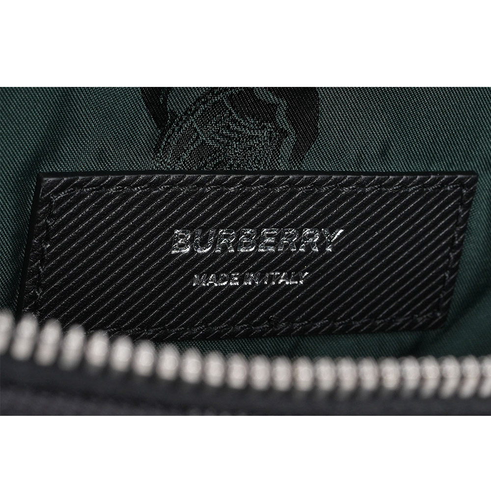 BURBERRY Grid 戰馬盾牌標誌格紋腰包/炭灰色, , large