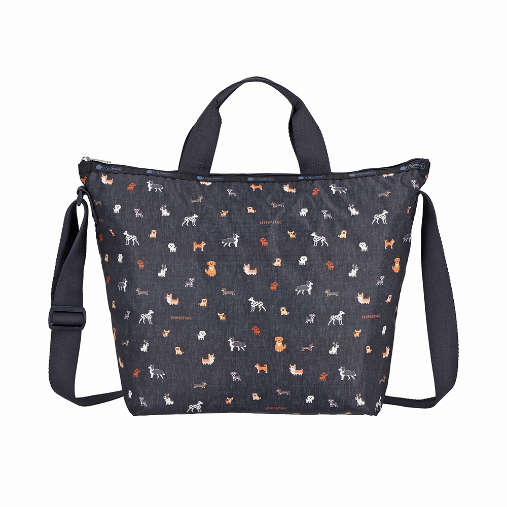 Lesportsac Deluxe Easy Carry Tote 手提肩背兩用托特包 購物袋 禮物 女包(像素小狗）, , large