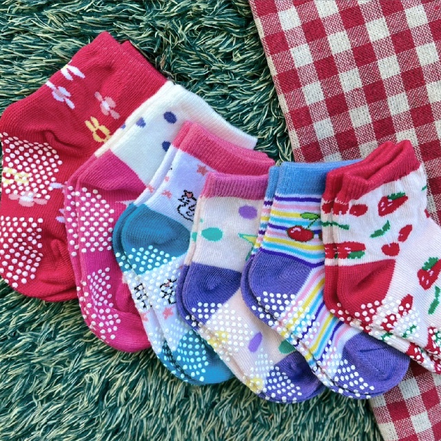 [Kaimei Cotton Industry] 10 pairs set, random and excellent, MIT made in Taiwan, pure cotton anti-slip children's socks (baby version 0-2 years old) - super cute, multiple styles for men and women, , large