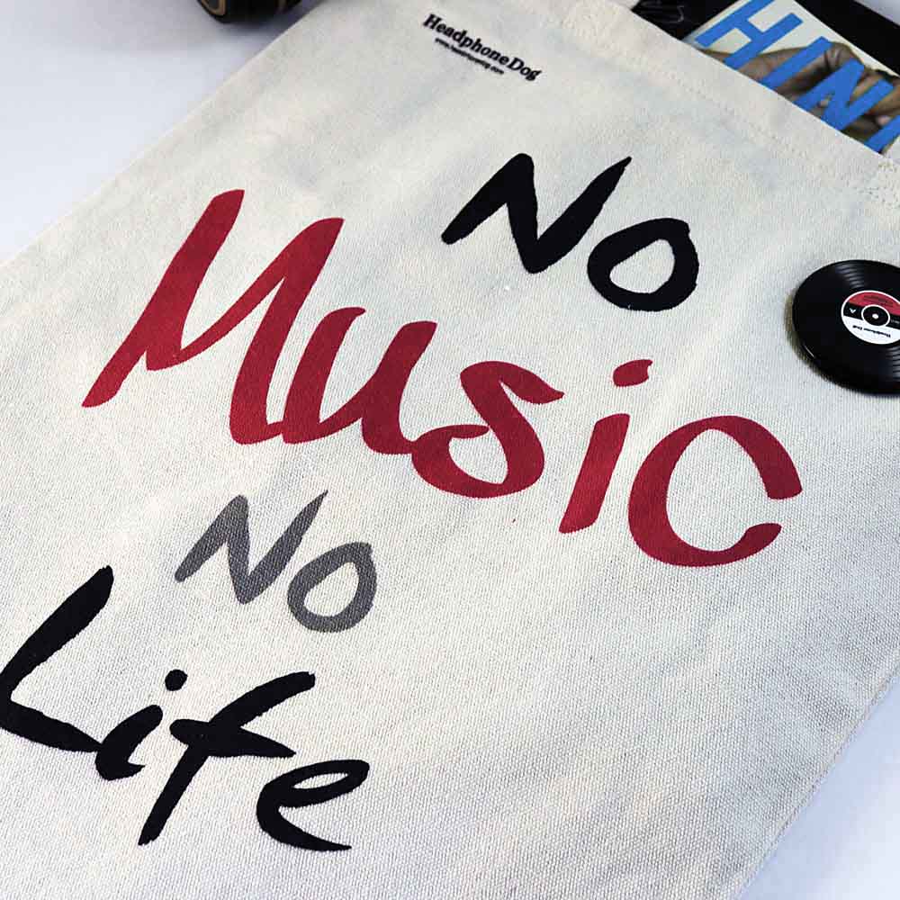 No music no life - Canvas bag + music badge (Shopping Bag), , large