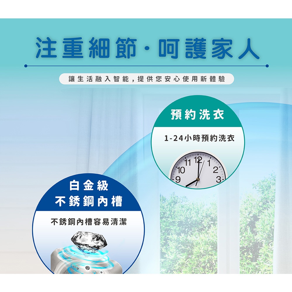 HERAN 禾聯 7.5KG 全自動直立式洗衣機 HWM-0791, , large