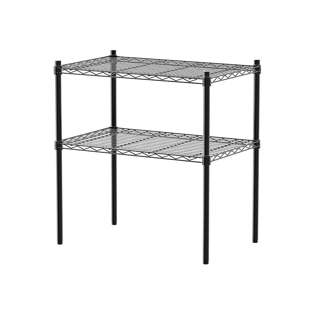 【Y HOUSE】70x45x75cm Lightweight Two-layer Iron Rack Iron Rack Shelf - Painted Black, , large