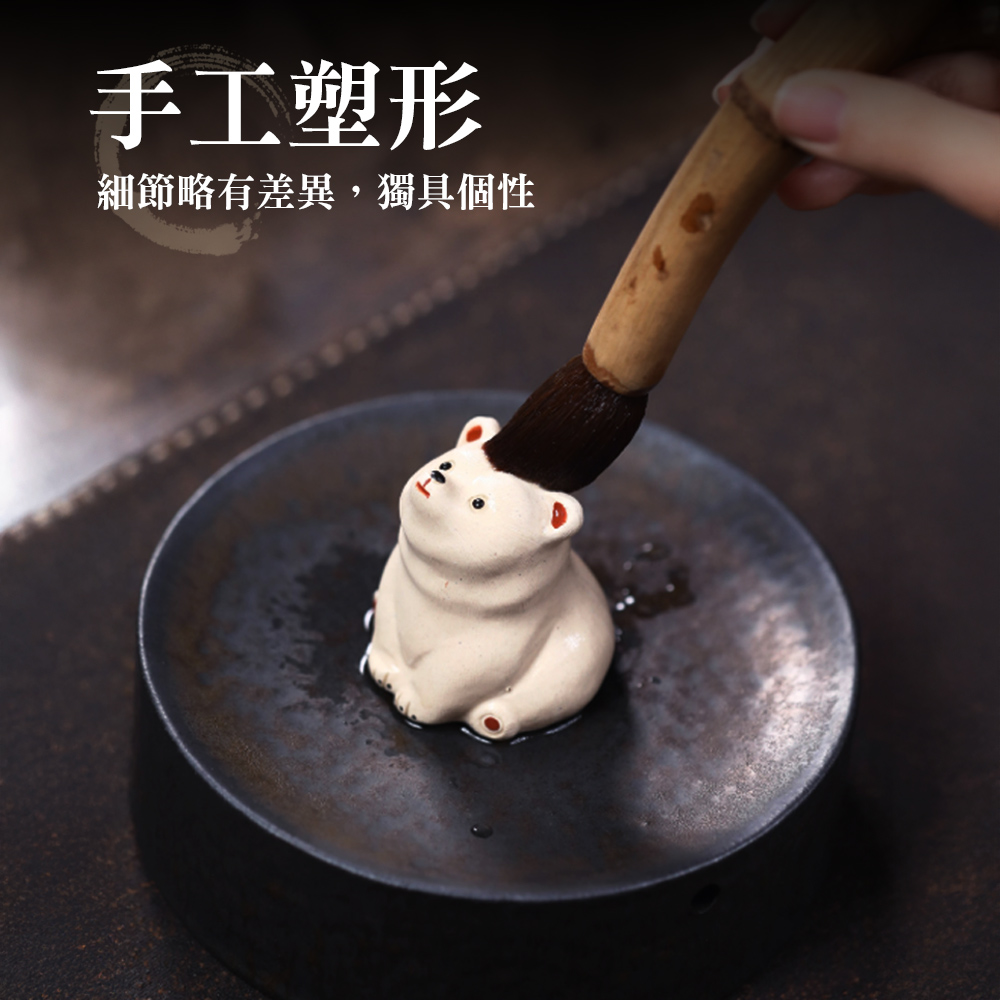 【上手家居】圓寶豬療癒動物茶寵擺件 圓寶豬(茶具/桌面擺件/紫砂茶寵), , large