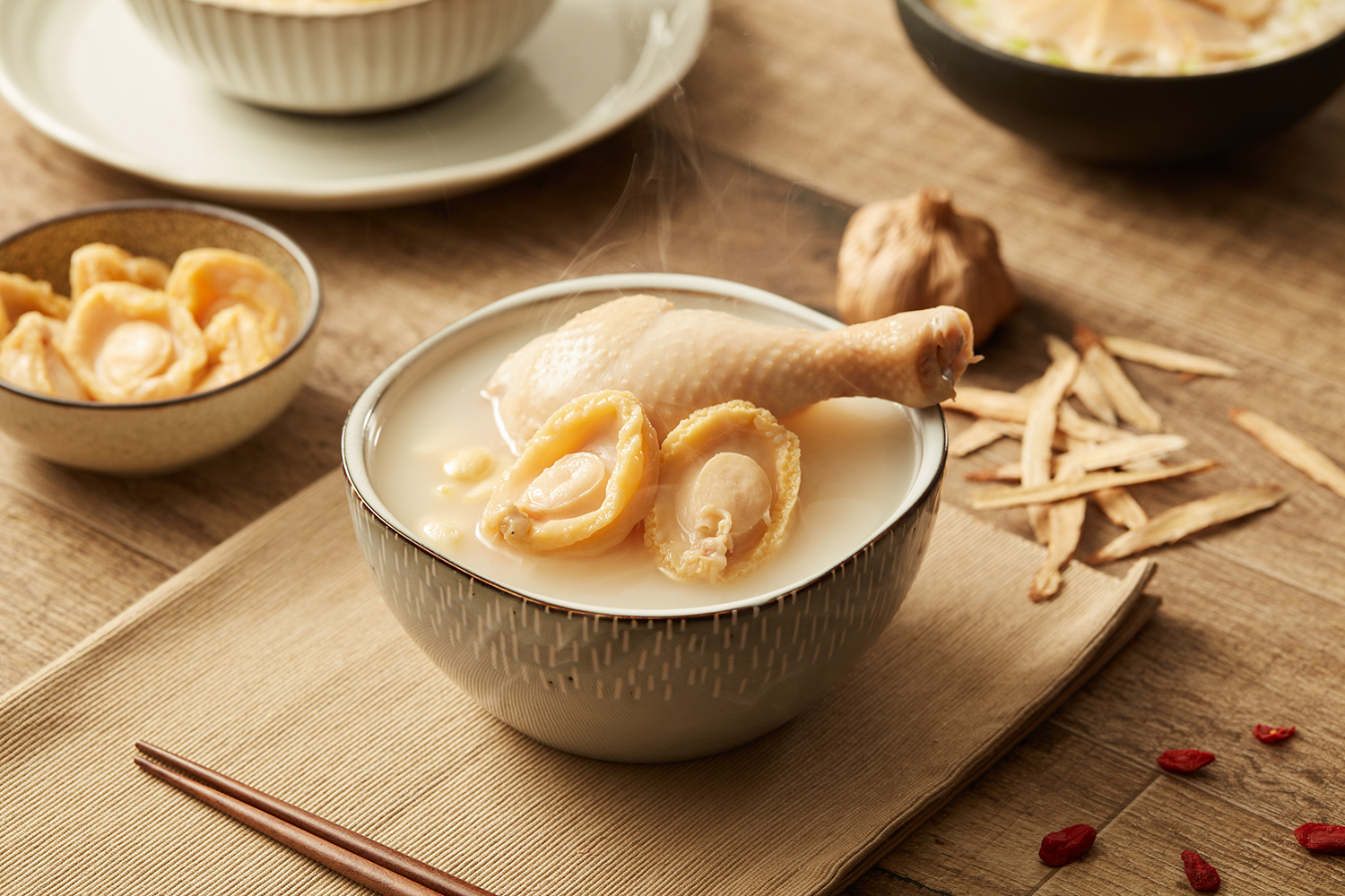 Deluxe Chicken Soup with Double Abalones