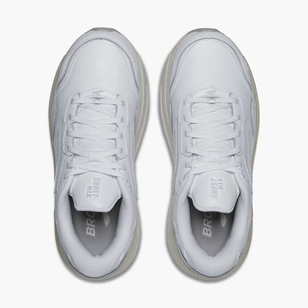 Brooks Ghost Max 2 Leather 男 慢跑鞋 寬楦 彈力 支撐 緩震 白 [1104432E142], , large