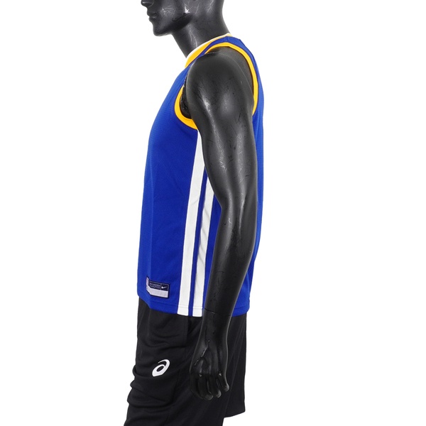 Nike NBA 青少年 球衣 籃球背心 背心 V領 勇士 藍黃 [WZ2B7BZ2B-WAR], , large