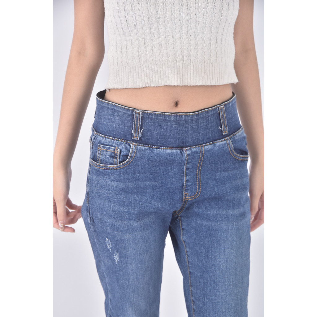 (F) band market丹寧牛仔質感藍色長褲二手衣, , large