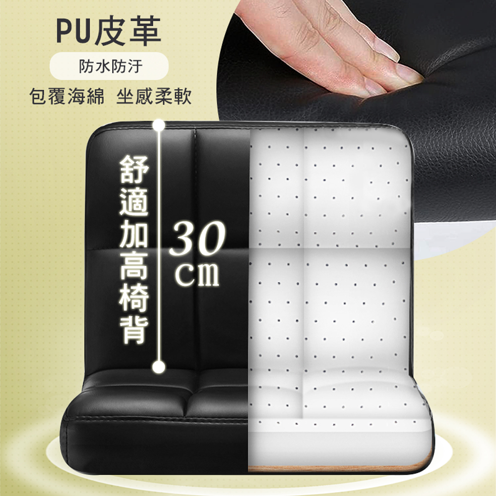 【G+居家】免組裝 設計師方格皮椅-2.5吋透明輪(氣壓升降椅/旋轉椅/吧檯椅/高腳椅/工作椅/美容椅/收銀椅), , large