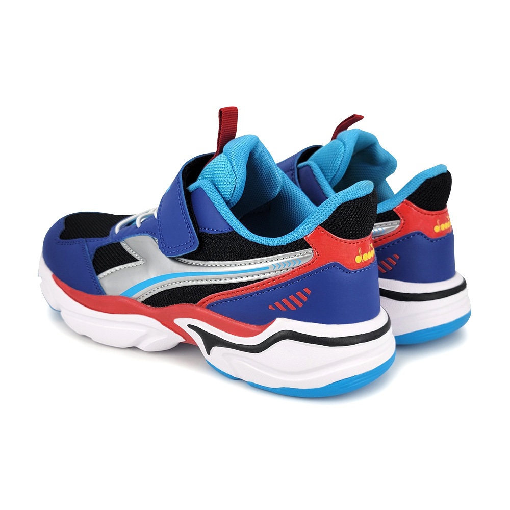 DIADORA迪亞多那 經典復古潮流童鞋 童運動鞋 魔鬼氈 寬楦 保護後跟 輕量 吸震 減壓 抗菌 除臭 防滑 藍 紫, , large