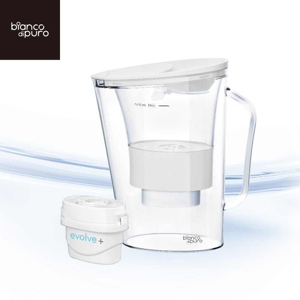 【Bianco di puro 彼安特】AQUALITA 五重精濾濾水壺 2.5L-純淨白, , large