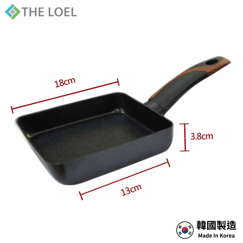 THE LOEL Premium Non-stick Cookware 18cm Mini Square Frying Pan(1pc), , large