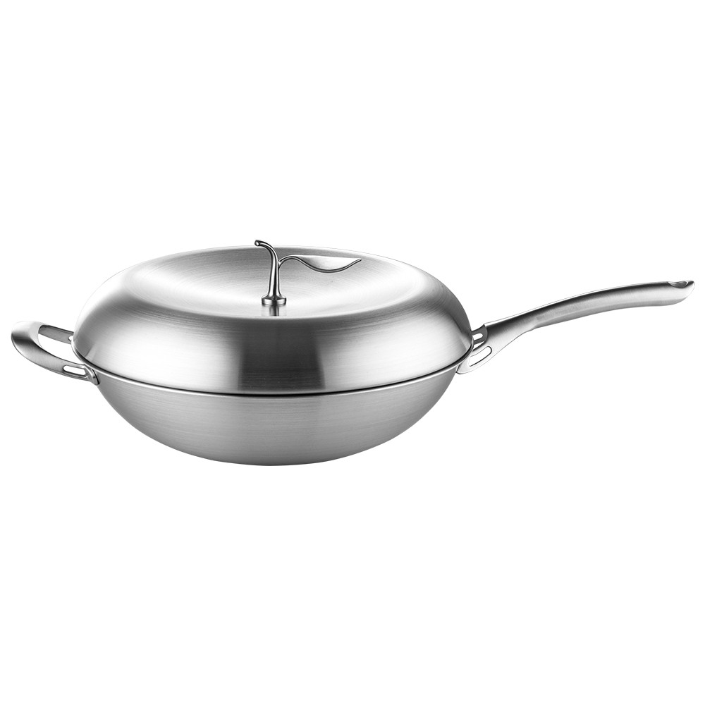 PERFECT 理想牌 極緻316不鏽鋼蘋果型七層複合金炒鍋附蓋蘋果鍋 36cm單把-Leidea樂德兒, , large