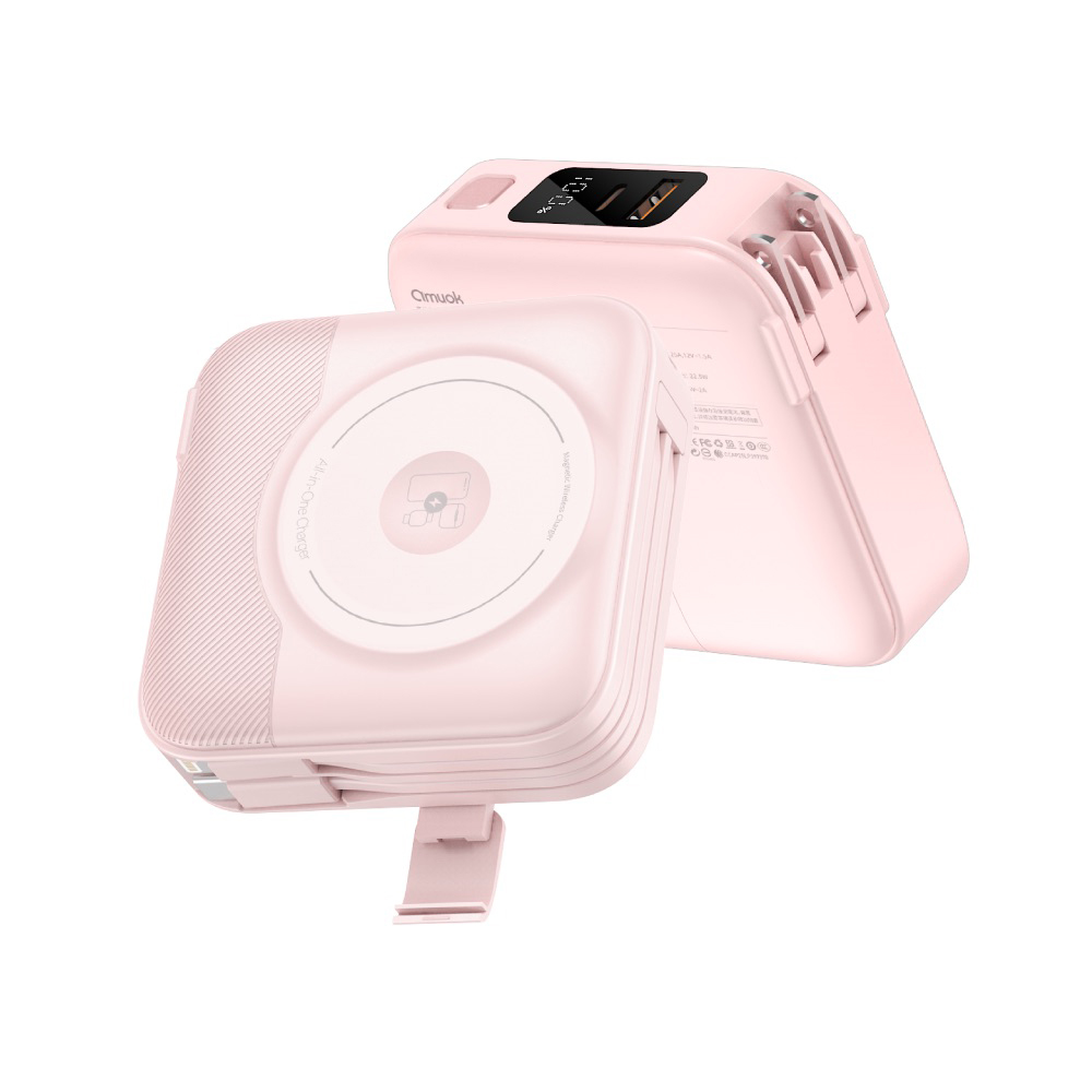 【amuok】10000mAh全功能無線充行動電源 行充 Apple Watch可充(多色可選), , large