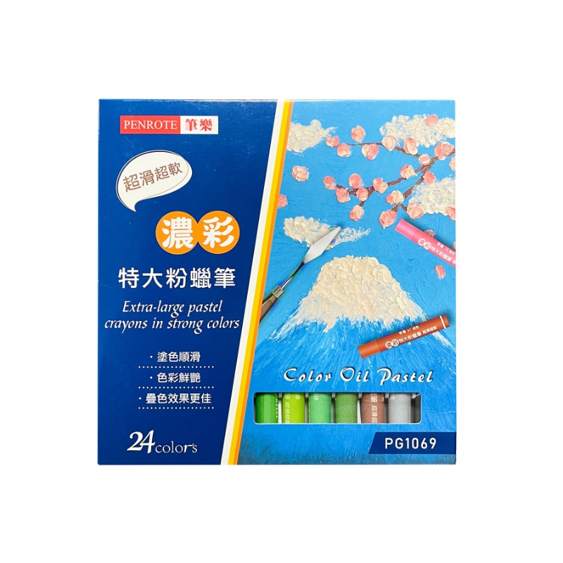 24-Color Jumbo Vibrant Crayons, , large