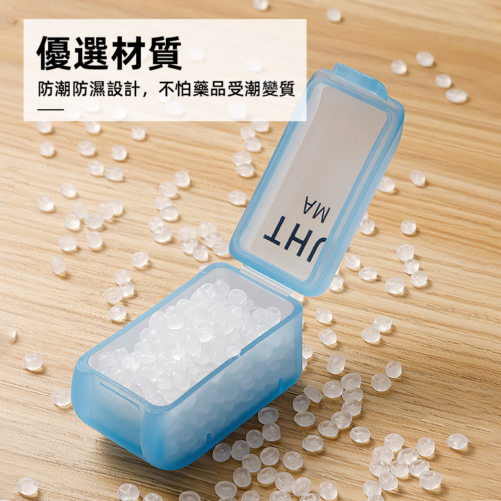 【上手家居】14格藥盒分裝盒 透明彩色(防潮藥盒/隨身藥盒/小藥盒/分藥盒), , large