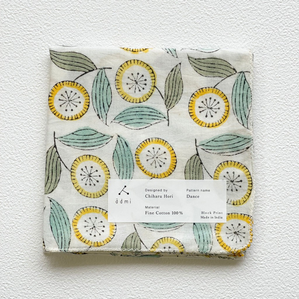 日本設計/印度製造 admi 全棉 方形 45x45 cm 手帕 手巾 (Dance 11), , large