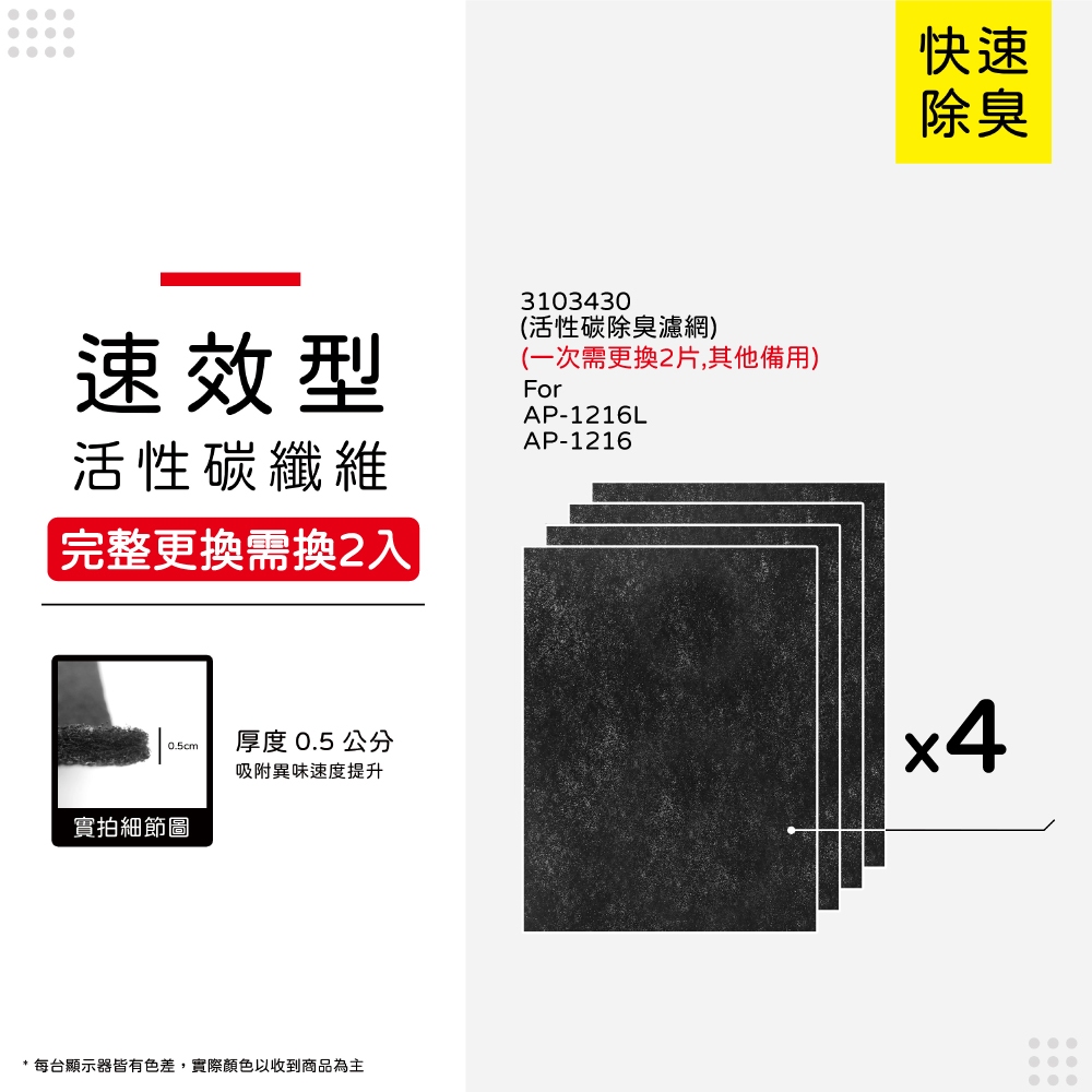 蟎著媽 適用 Coway 格威 綠淨力 AP1216L  AP1216 3103430  空氣清淨機 濾網, , large