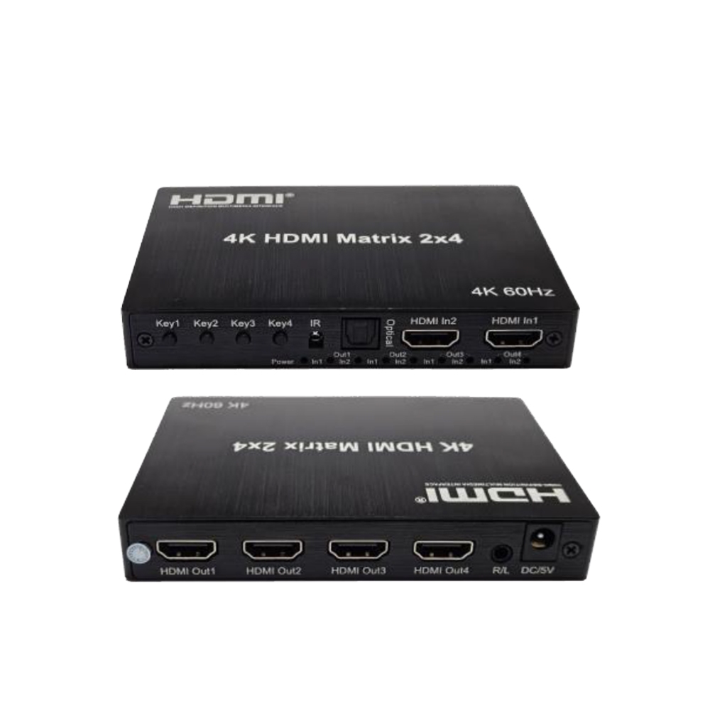 昌運監視器 HD-MT204-4K  4K HDMI二進四出矩陣器 可將4路HDMI輸出顯示同一或不同的高清影像, , large
