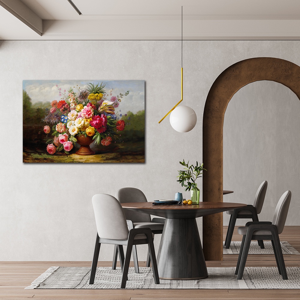 【御畫房】古典花之一 國家一級畫師手繪油畫60×90cm(VF-77), , large