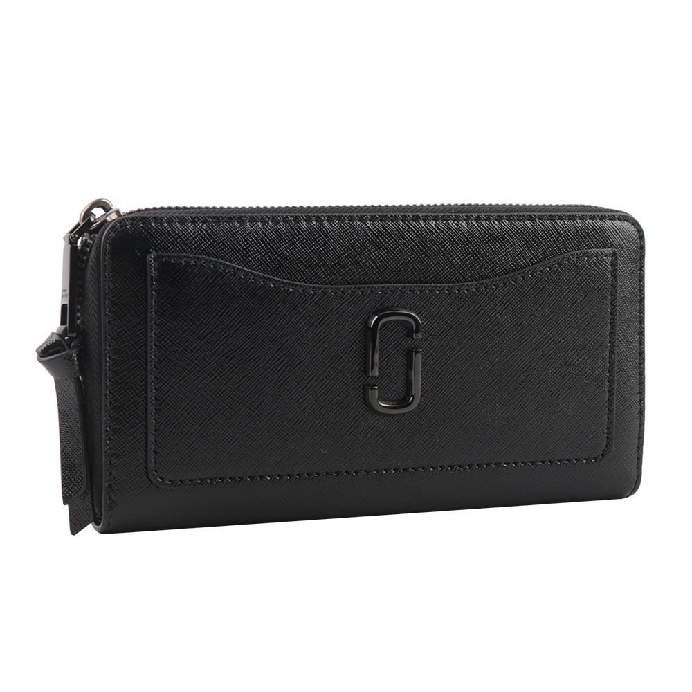 Marc Jacobs The Snapshot DTM 防刮皮革ㄇ形拉鍊長夾/黑色, , large