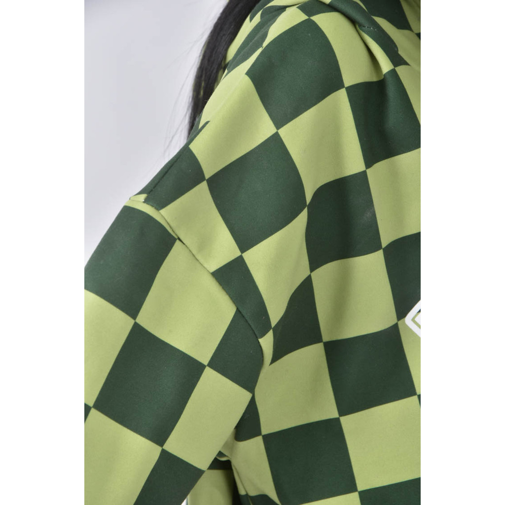 (F) 連帽綠色長袖上衣二手衣, , large