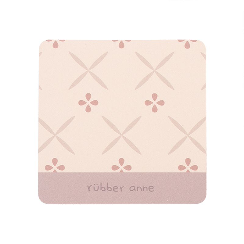 【怪獸】rubber anne 10秒頂吸 軟式珪藻土吸水杯墊 花磚系列 (10x10cm) -粉褐花磚歲月, , large