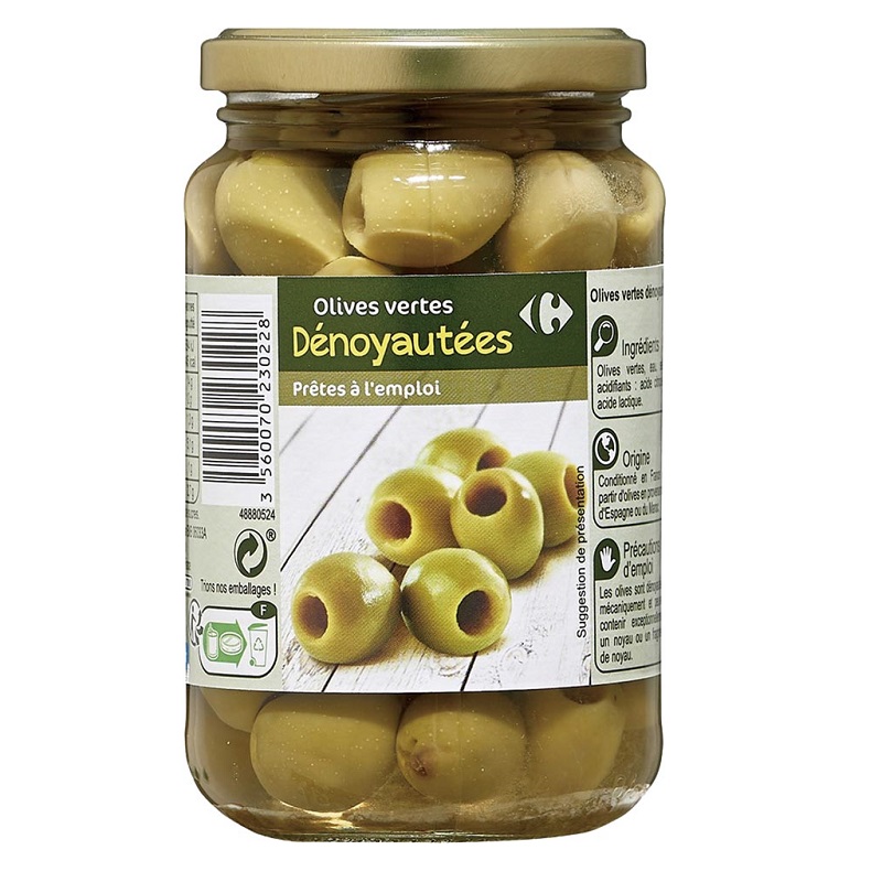 C-Pitted Green Olives, , large