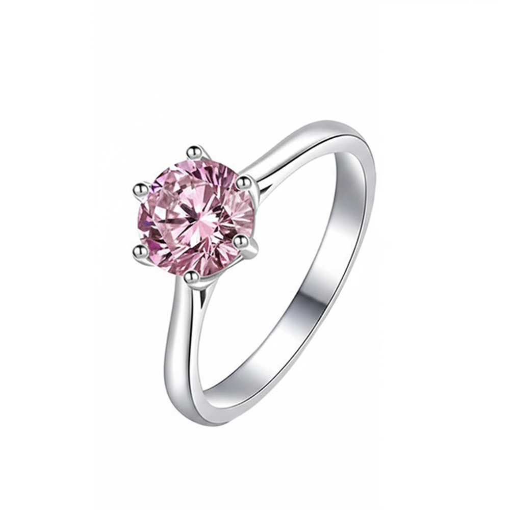 【CITY STAR】IGI Classic Six-Prong 1-Carat Diamond Ring (14K Gold) - Pink Diamond (D / VVS or higher / 3EX), , large