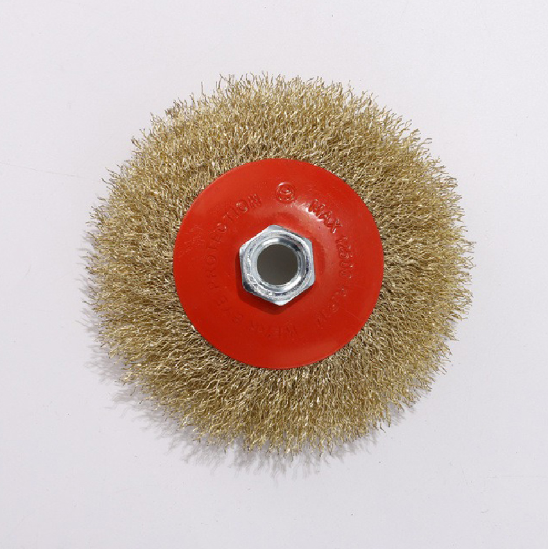 4吋蝶型鋼絲輪 鋼絲輪 砂輪機 蝶形鋼刷 除鏽刷 拋光刷 除鏽 拋光 去漆 手持砂輪機, , large