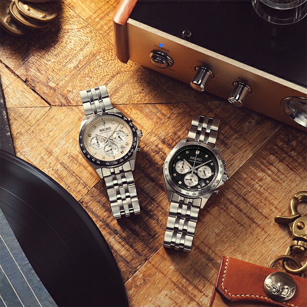 SEIKO 精工 都會紳士三眼計時手錶-米白色 SBTR045J/8T63-02R0S, , large