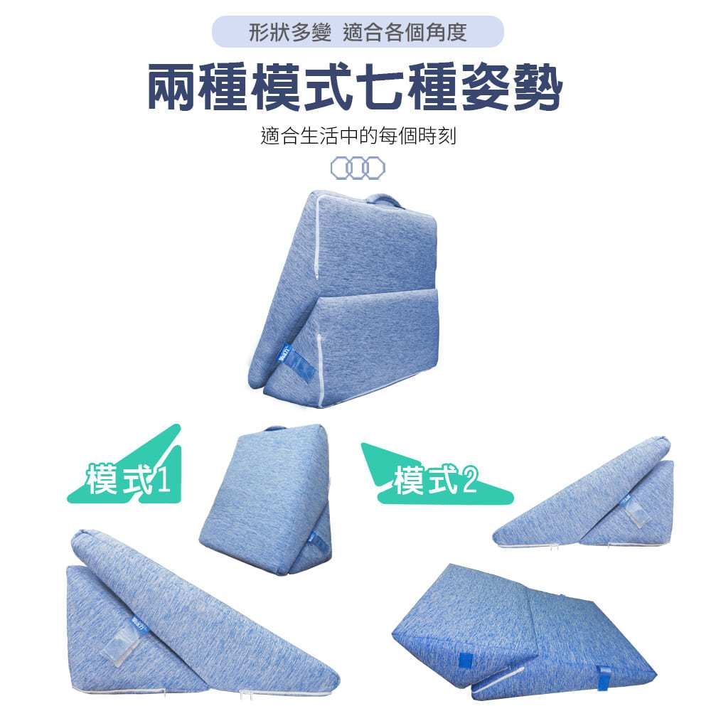 5in1涼感人體工學美姿靠墊-石墨烯藍, , large