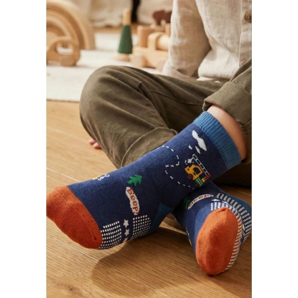 Kaimei Cotton Industry | 10 pairs of random excellent pure cotton non-slip children's socks, travel car style children's socks, cartoon children's socks, cute socks, boys and girls socks 17-21cm, , large