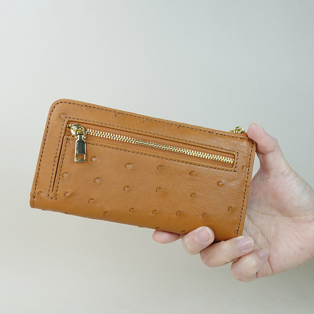 【M2nd】律米耶鴕鳥皮輕薄迷你長夾-粉紅(T65A), , large