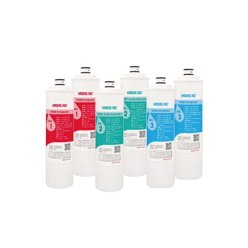 【麗水生活】豪星 S100 S101 S102 原廠濾心 豪星濾心 高效濾芯 碳濾芯 高效複合型濾心-6入