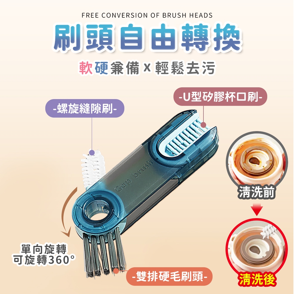 [夢巴黎]  杯蓋清潔刷 杯刷 清潔刷 細節刷 縫隙刷 奶嘴刷 杯蓋刷 保溫瓶刷 瓶刷 瓶口刷 刷具 刷子, , large