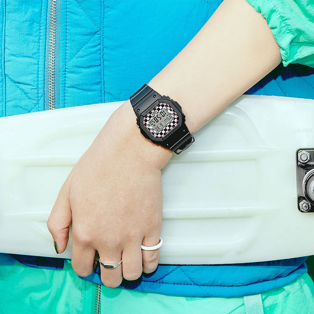 CASIO 卡西歐 BABY-G 格子旗方形女錶 電子錶 BGD-565GS-1, , large