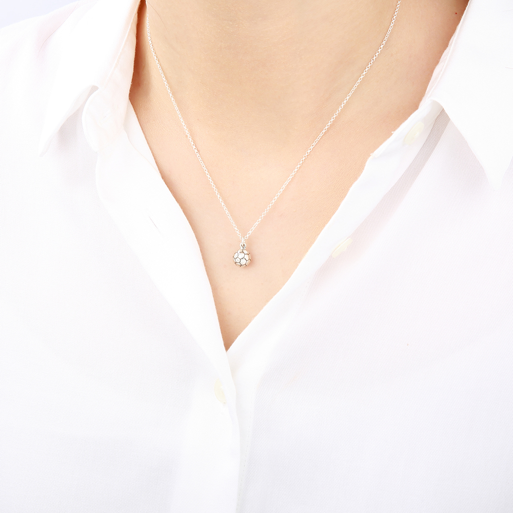 【Angel & Me】FIFA World Cup Soccer Ball s925 sterling silver necklace gift, , large