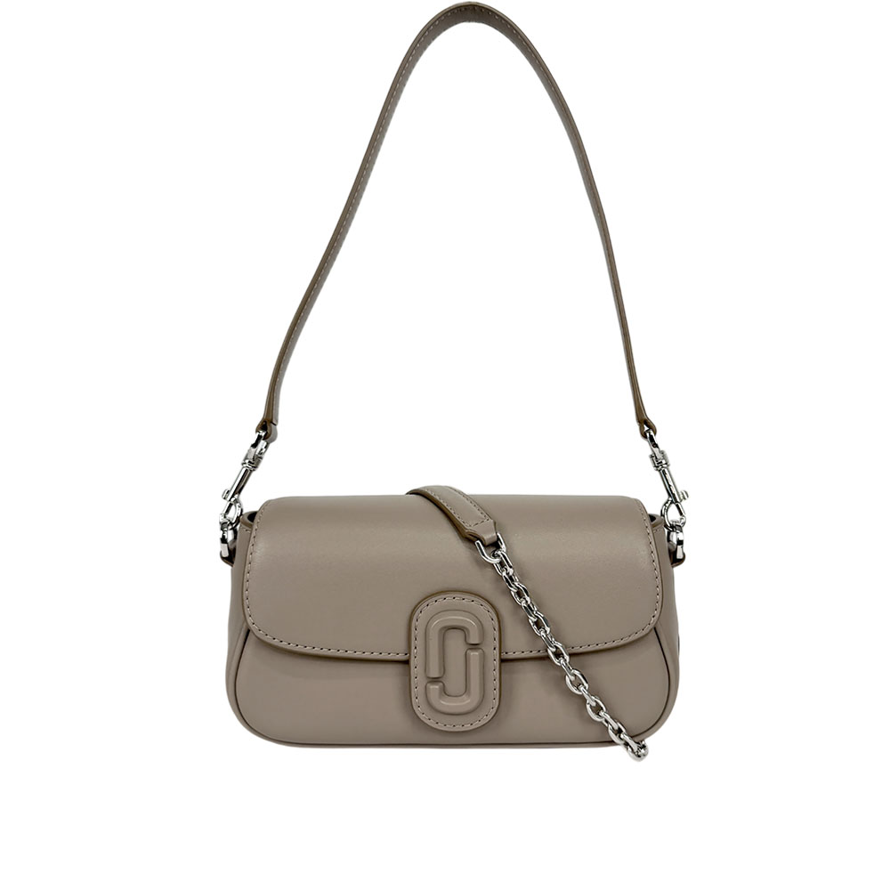 MARC JACOBS THE CLOVER 平滑皮革翻蓋二用包/水泥灰, , large