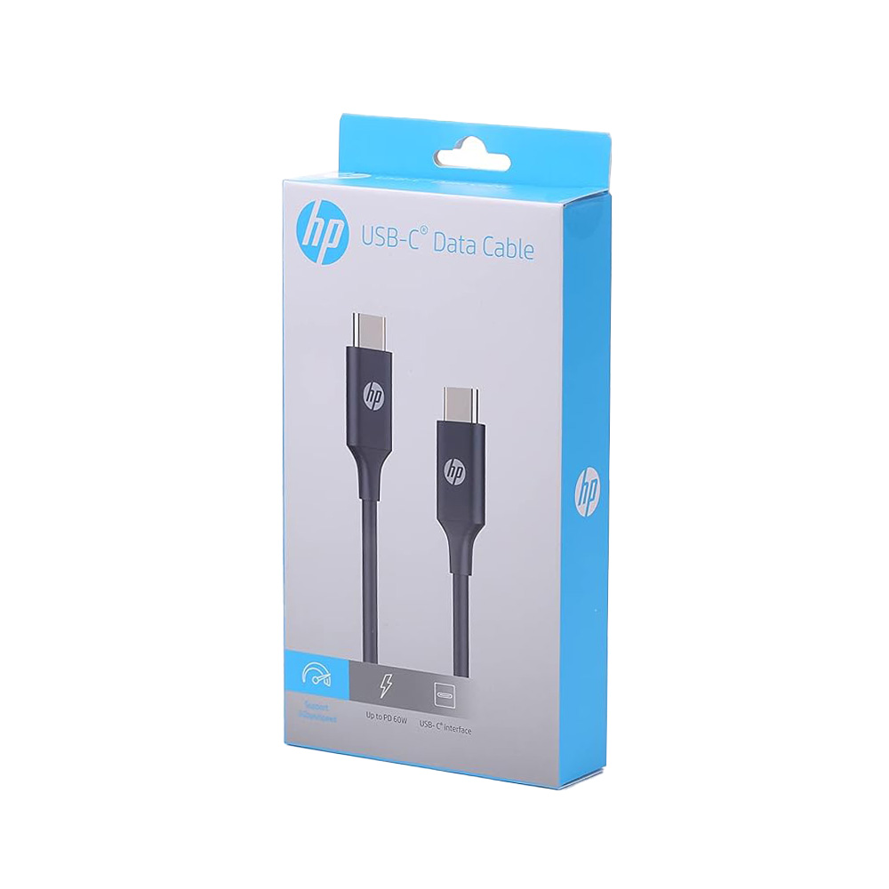 【HP 惠普】HP DHC-TC107 Type-C充電線 速充快充線-黑色(1m), , large