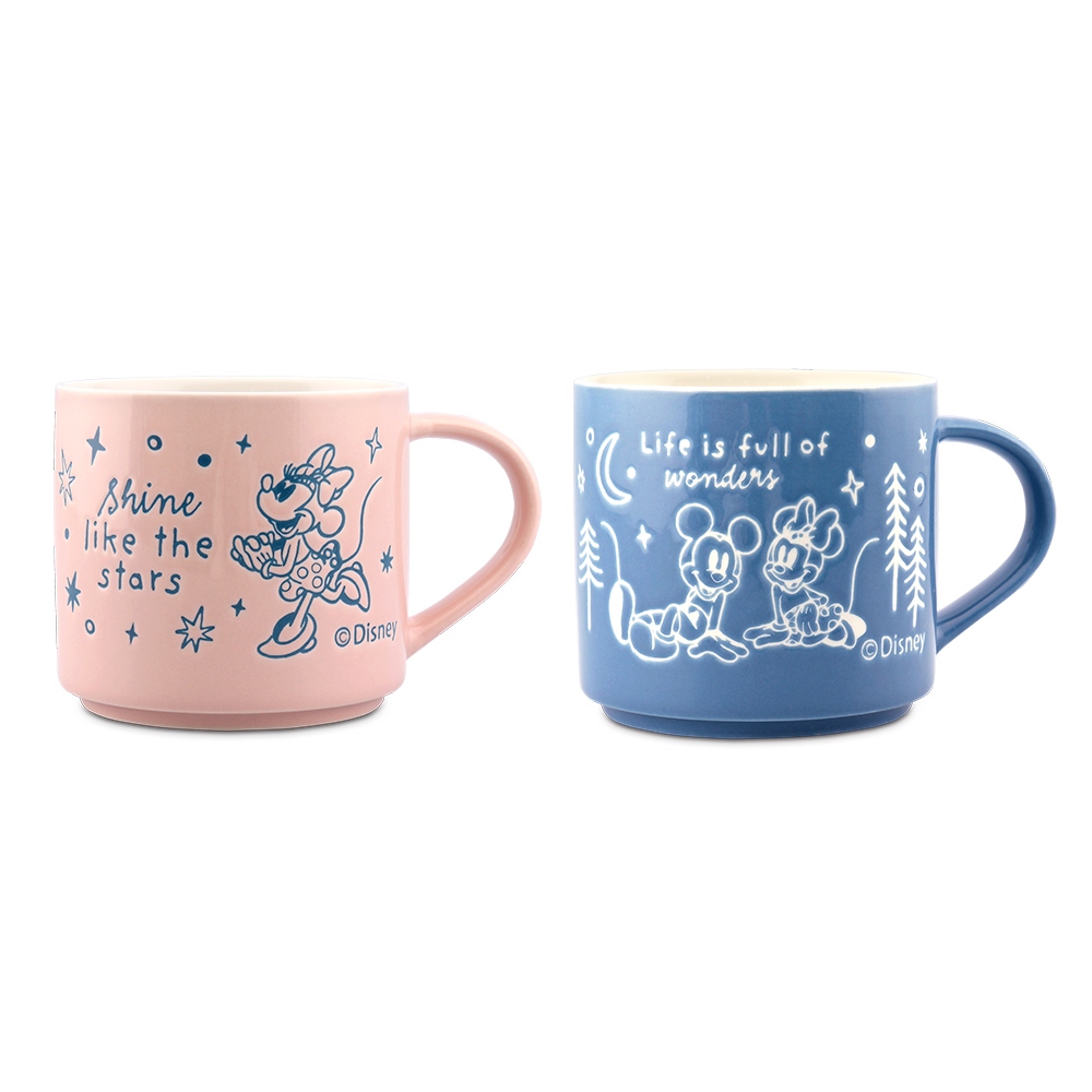 [Disney] Starry Sky Mickey Mouse Ceramic Mug 420ml (Set of 2/Pair), , large