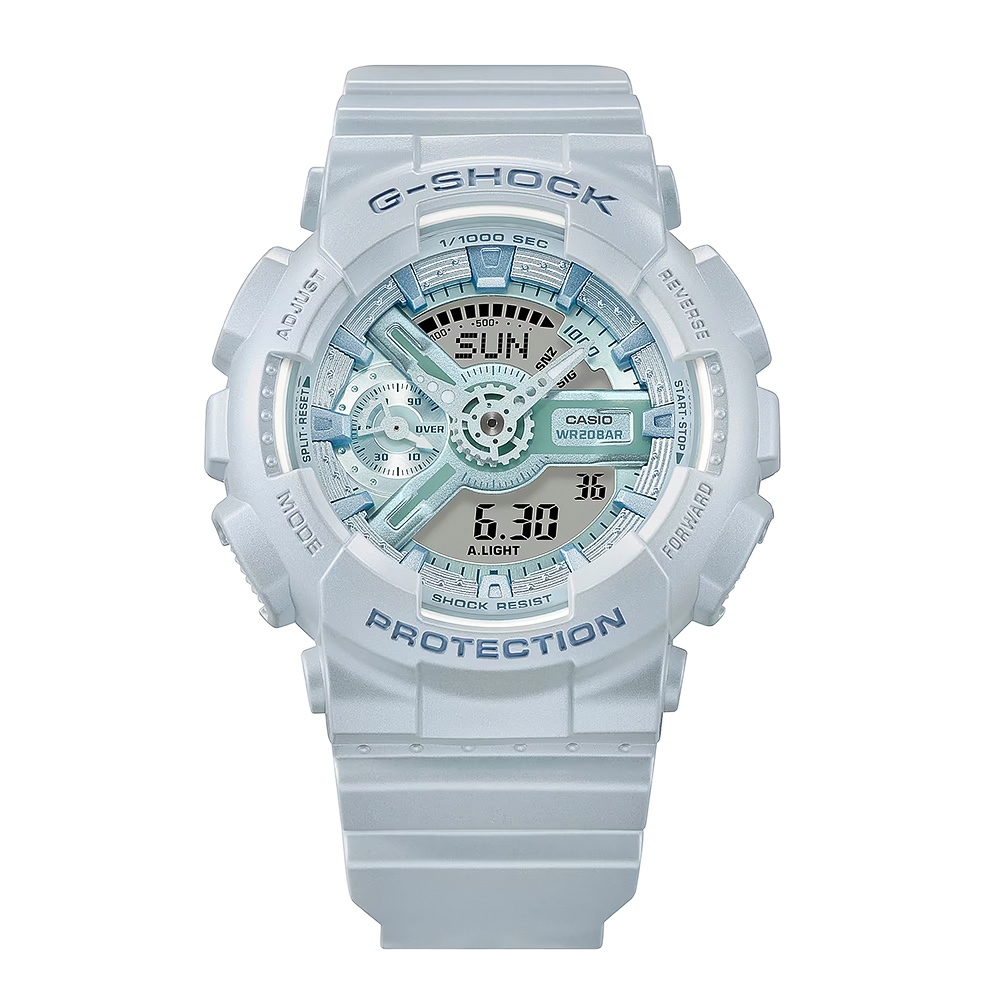 CASIO 卡西歐 G-SHOCK 珠光系列 粉彩運動女錶 手錶 GMA-S110ST-2A, , large