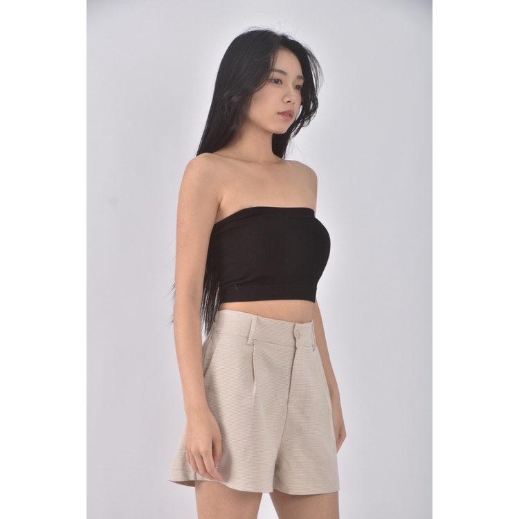 (S) 【智恩私服】質感修身短版抹胸黑色上衣二手衣, , large