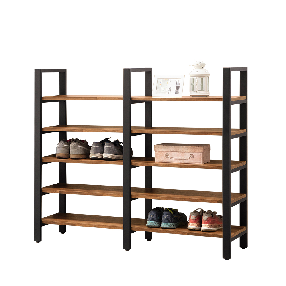 【唯熙傢俱】安迪工業風柚木色4尺鞋架, , large