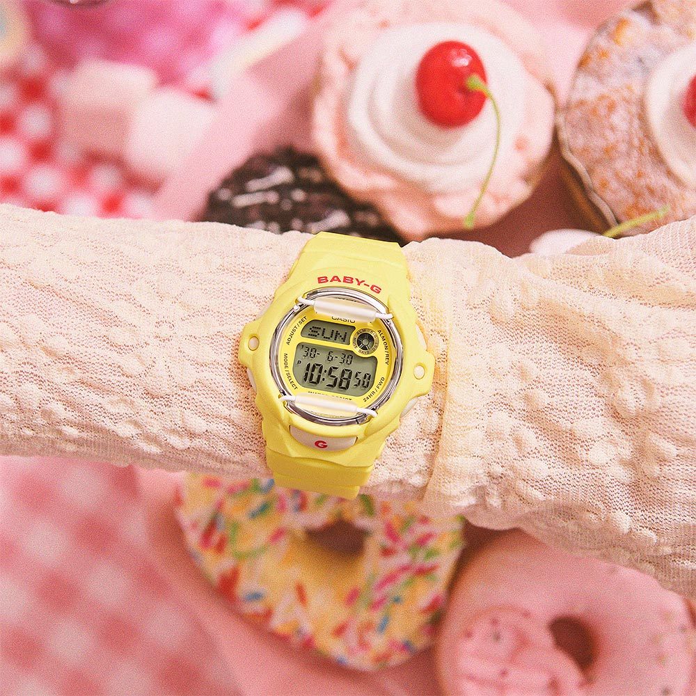 CASIO 卡西歐 Baby-G 甜美櫻桃 電子錶 手錶-黃 BG-169CH-9, , large