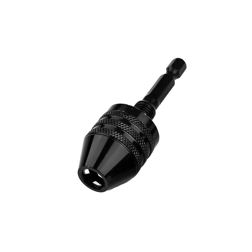 1/4" hexagonal shank three-jaw chuck 6.35mm 0.6-8mm black, , large