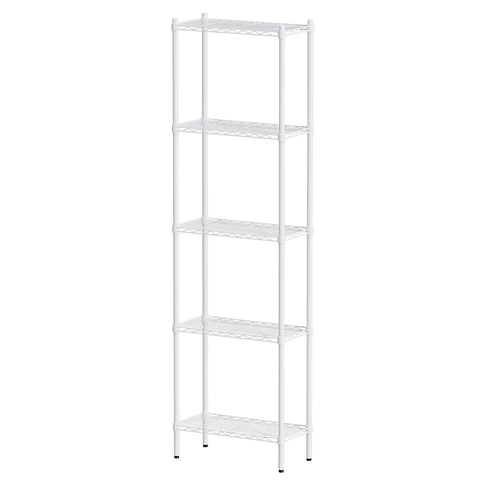 【Y HOUSE】60x30x210cm Lightweight Five-Layer Iron Rack Iron Rack Shelf-Painted White, , large