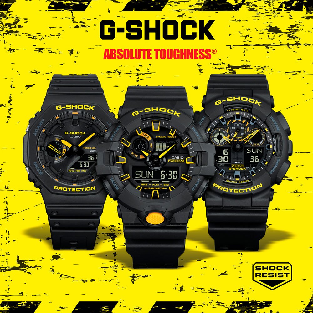 CASIO 卡西歐 G-SHOCK 黑黃配色系列 雙顯手錶 GA-700CY-1A, , large